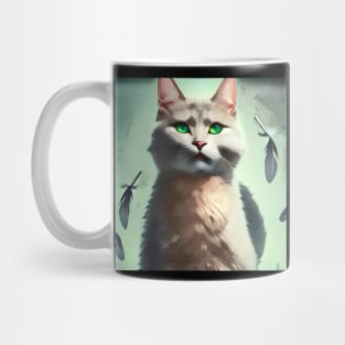 Cool Cat with piercing blue eyes Mug